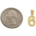thumbnail image 3 of 10K Yellow Gold Diamond Cut 0 to 9 Number Charm Pendant (6), 3 of 3