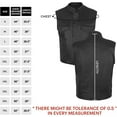 thumbnail image 3 of Defy SOA Cowhide Leather Vest, Biker Collar Style Jacket with Pockets, Black, S, 3 of 5