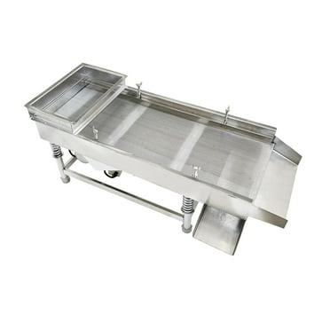 Full Stainless Steel Linear Vibrating Screen 1.5mm Screen Industrial Particles Grains Vibrating Screen