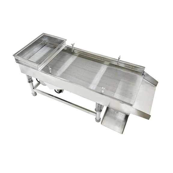 Full Stainless Steel Linear Vibrating Screen 1.5mm Screen Industrial Particles Grains Vibrating Screen