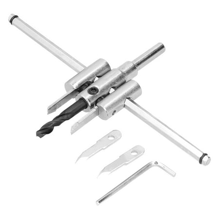 

Adjustable Circle Hole Cutter Saw Kit Wood Drill Bit Round Cutting Woodworking DIY Tools40‑200mm