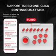 thumbnail image 2 of Y01 Arcade Fight Stick Joystick Game Controller For IPhone IOS Android PC Fighting Sticks black red, 2 of 5