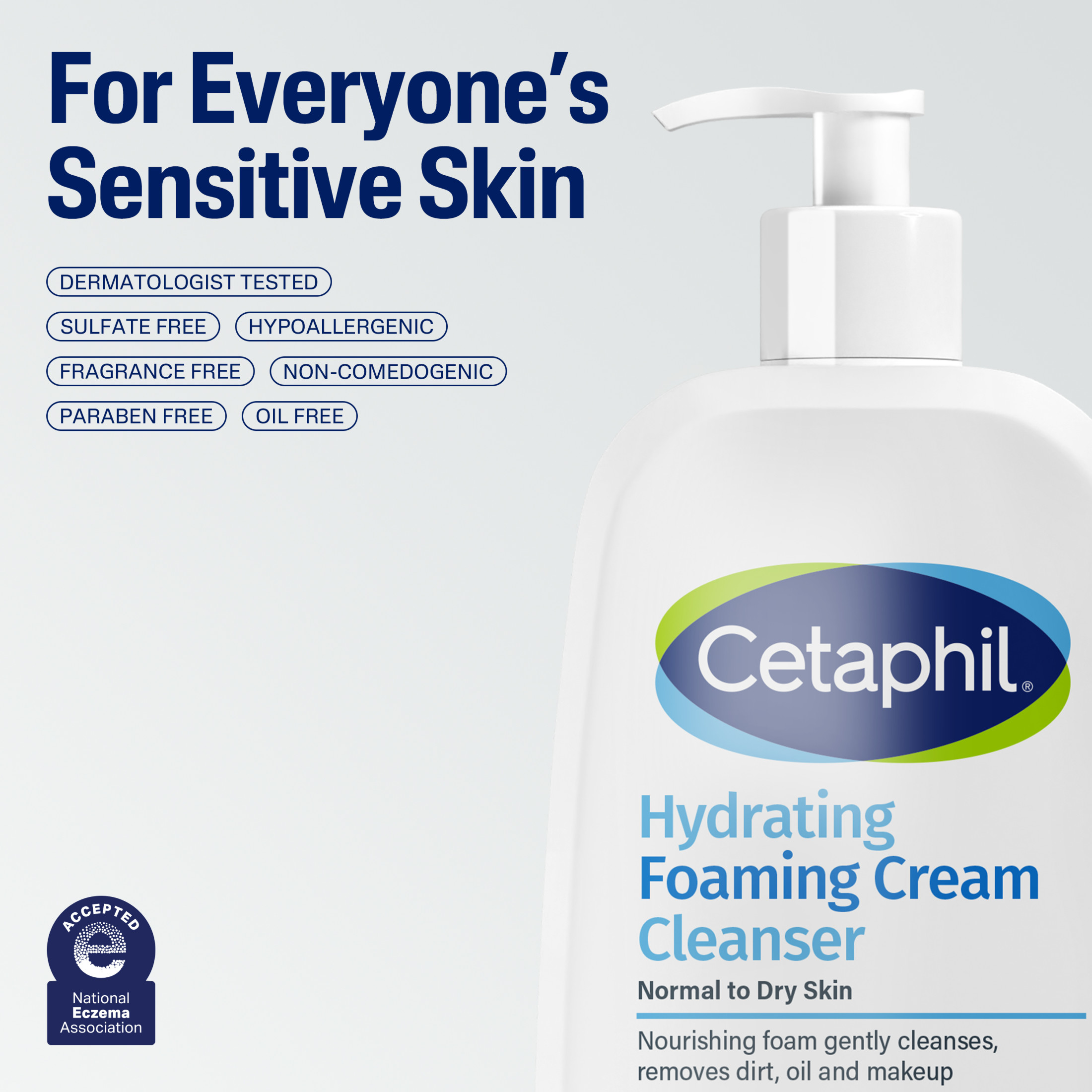 Cetaphil Hydrating Foaming Cream Cleanser, 16 oz photo 5