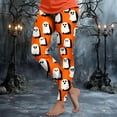 thumbnail image 2 of CAUYDY Women's Brushed Christmas Halloween Ankle Length Seasonal Printed Leggings(Orange,XXL), 2 of 7