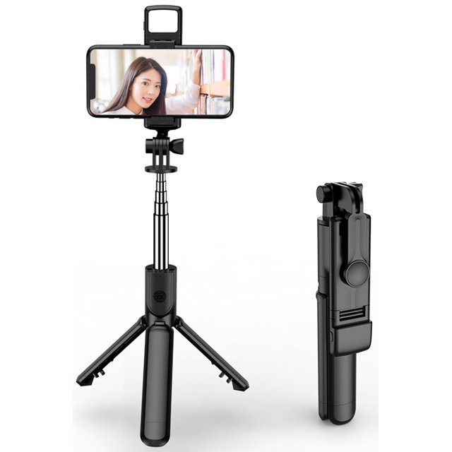 Palo de selfie con Bluetooth, control remoto para teléfono móvil, trípode de alta gama, soporte de cámara en vivo integrado multifuncional universal