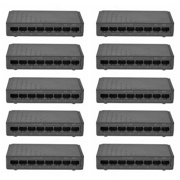 10X 8 Ports 6 2 POE Switch Injector Power over RJ45 Ethernet Family Network System 10/100M Without Power Adapter