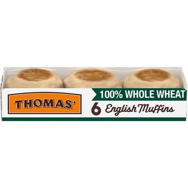Thomas' Whole Wheat English Muffins, 6 count, English Muffins, 12 oz Tray