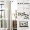 thumbnail image 6 of Jainmy 100% Blackout Flax Linen Curtains for Living Room, Rod Pocket & Back Tabs Light Blocking Thermal Insulated Bedroom Drapes ,52"x96",2 Panels,Birch, 6 of 10