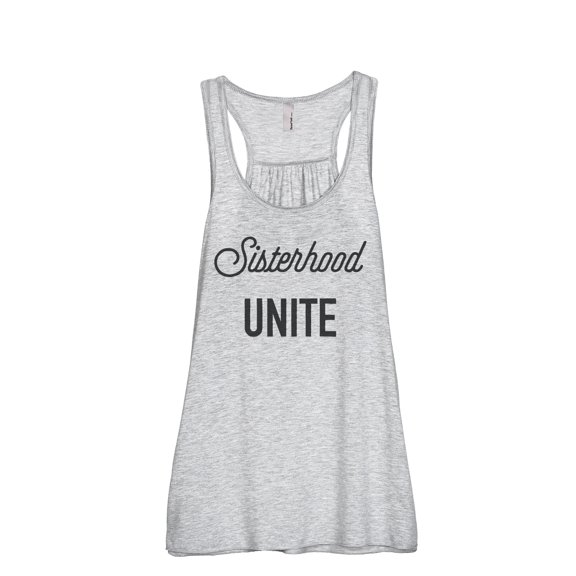 Thread Tank Sisterhood Unite Women's Sleeveless Flowy Racerback Tank Top Sport Grey 2X-Large