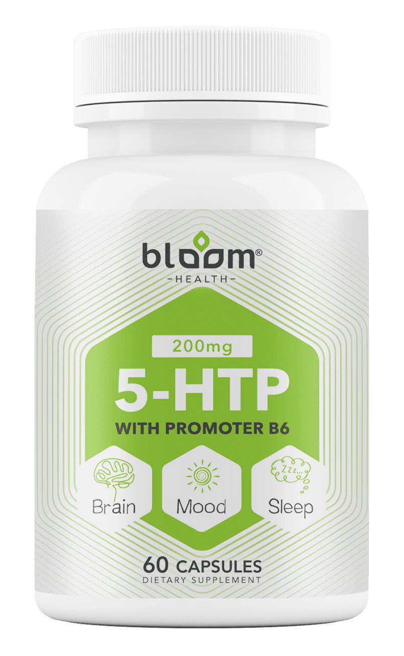 Bloom Health 5 HTP Supplement with Vitamin B6 HighPotency 5HTP 200mg