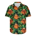 thumbnail image 4 of cllios St Patricks Day Mens Hawaiian Shirt Funny Irish Shamroak Beach Tshirts Short Sleeve Green Button Down Aloha Party Tops, 4 of 5