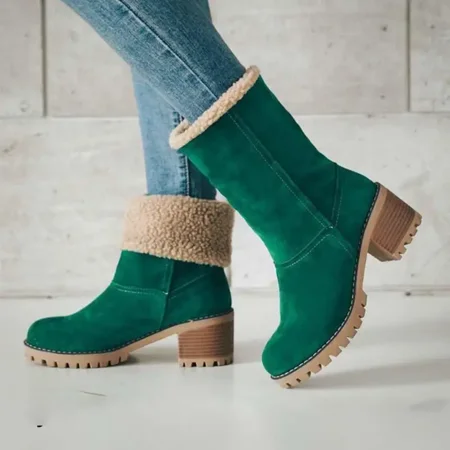 

Women‘s Warm Faux Fur Lined Ankle Boots Chunky Heeled Boots Women‘s Footwear