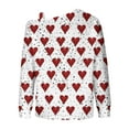 thumbnail image 6 of Penkiiy Women's Valentine's Day Heart Print Off The Shoulder Tops Long Sleeve T Shirts Loose Summer Blouse Shirt L White, 6 of 6