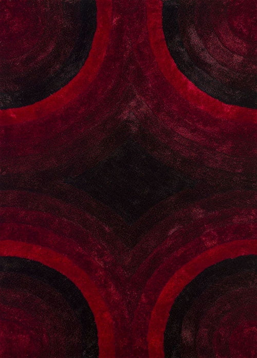 United Weavers Veria Morbido Shag Abstract Area Rug, Red, 5'3" X 7'2"