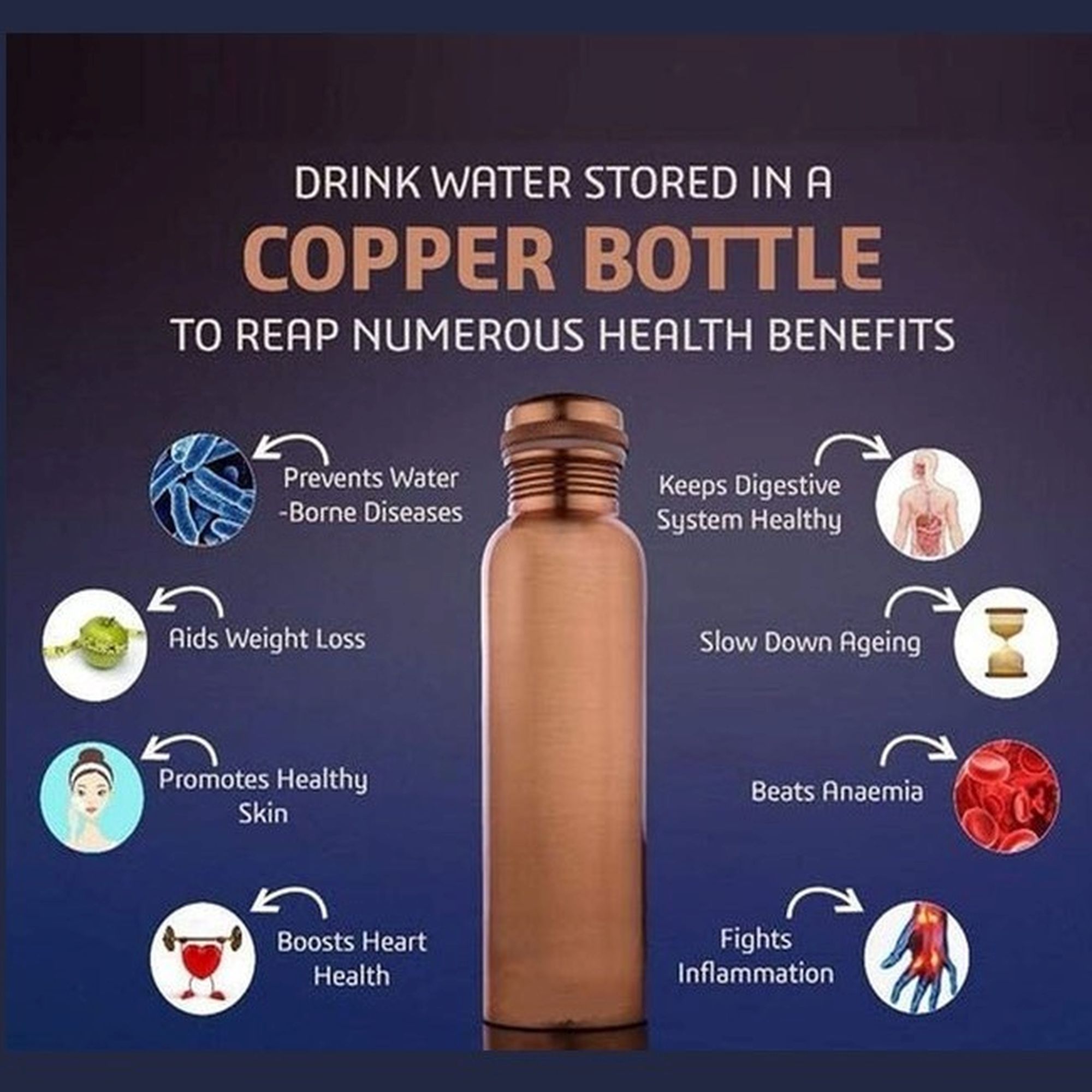 Timberbrook 32 oz Bronze Copper Wide Mouth Water Bottle
