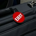 thumbnail image 5 of Red Eject Button Design Funny Round Luggage ID Tag Card Suitcase Carry-On, 5 of 7