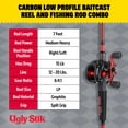 thumbnail image 4 of Ugly Stik Carbon Low Profile Baitcast Reel & Rod Combo, Right-Handed Orientation, 4 of 12