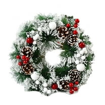 Christmas Wreaths for Front Door, Holiday Decorations Garland for Indoor Outdoor Home Party Hanging Decorations Wreath