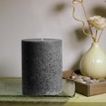 thumbnail image 3 of Hometrends 5" Dark Amber & Peony Scented Pillar Candle, 3 of 5