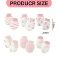 thumbnail image 3 of TELOLY 6 Pairs Baby Mittens,Cotton Mittens for Newborn Baby Girls,Newborn Mittens No Scratch,Pink, 3 of 8