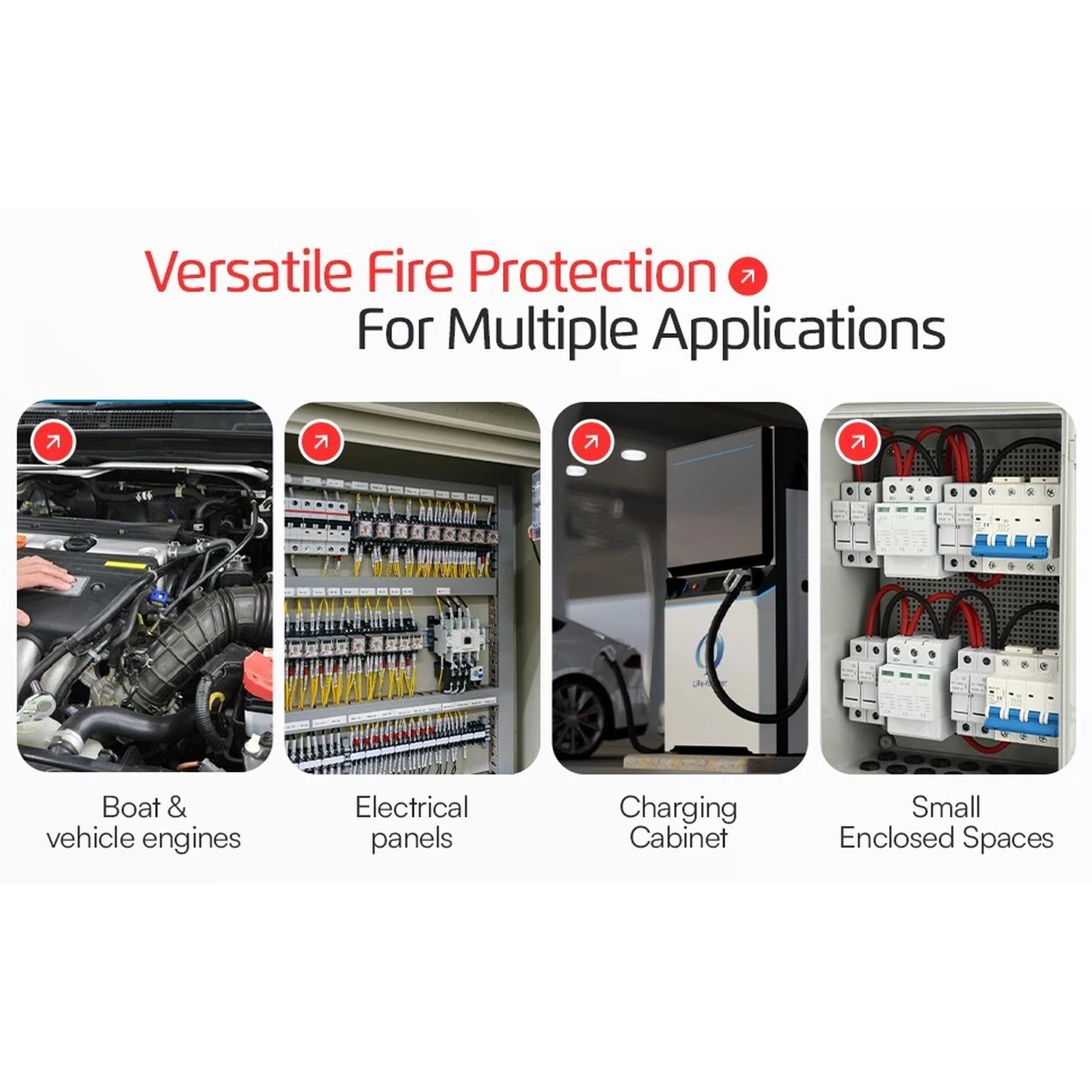 FEROSTICKER Small Automatic Fire Extinguisher for Electric Boxes (Pack of 4)