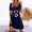 Blue, variant on Icuanyi Womens Dresses Clearance Casual Loose Dress For Women,Womens O-Neck Sleeve Sundress Swing Flowy Mini Dress Solid Dress