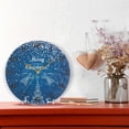 thumbnail image 6 of GZHJMY Merry Christmas Blue Wall Clock, Silent Non Ticking Battery Operated Creative Decorative Round PVC Clock for Kitchen, Living Room, Bathroom, Home School Office Decor, 10 Inch, 6 of 7