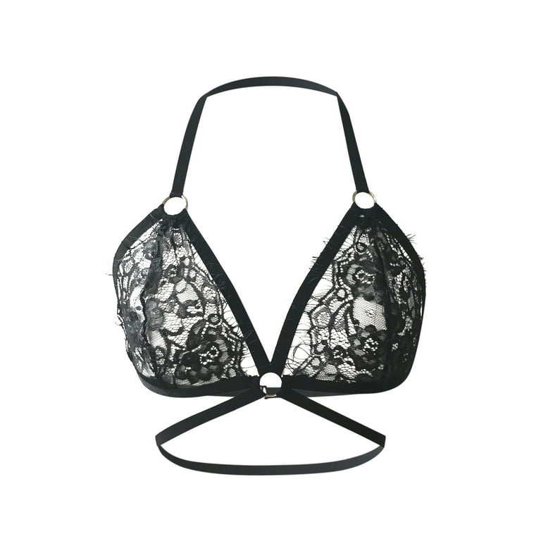 Kayannuo Bras For Women Christmas Clearance Alluring Women Lace Cage Bra  Elastic Cage Bra Strappy Hollow Out Bra Bustier 