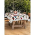 thumbnail image 2 of Outdoor Tablecloth with Umbrella Hole and Zipper, Watercolor Flowers Rectangle Table Cloth 60x84 Inch Waterproof Tablecloth, Farmhouse Spring Floral Botanical Picnic Table Cover for Patio Camping, 2 of 7