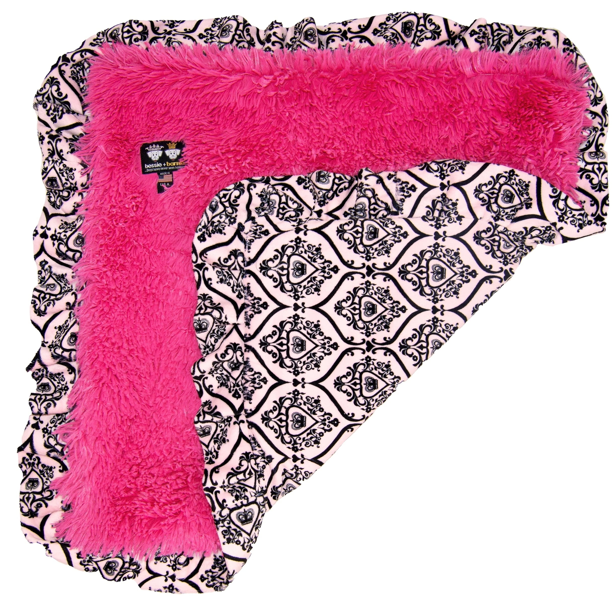 Bessie And Barnie Ultra Plush Versailles Pink Lollipop Luxury Shag Dog Pet Blanket Walmart Com Walmart Com
