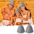 thumbnail image 1 of Wmhnj Gorro de baño para sauna de vapor, de algodn absorbente, con presilla para colgar, para hombres y mujeres., 1 of 9