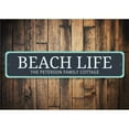 thumbnail image 1 of Beach Life Novelty Sign, Metal Wall Decor - 4x18 inches, 1 of 4