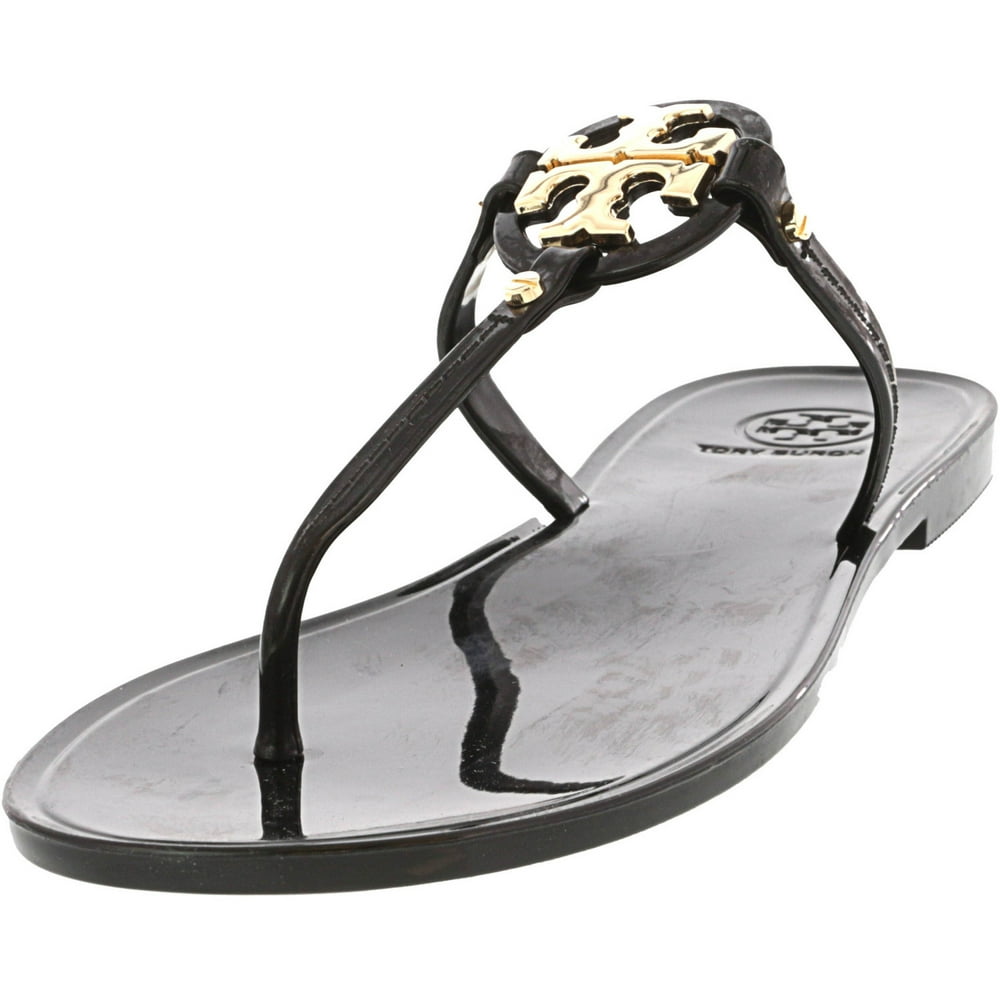 tory burch black and silver flats