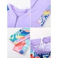 thumbnail image 5 of Kids Bathing Suits Girls Long Sleeve Rash Guard Plus Size Floral Swimwear Sun Summer Bathing Suit Skirt Beachwear Set Purple,160, 5 of 5