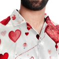 thumbnail image 5 of Valentine's Day Love Men's Short Sleeve Poplin Button Down Hawaiian Printed Summer Beach Shirt, Unisex, 5 of 6