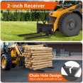 thumbnail image 4 of Mescukay 46" Heavy-Duty Tractor Pallet Forks, 3200lbs Capacity, Quick Attach Bucket Forks with Hitch Ball, Versatile Loader Forks for Farms, Warehouses, Construction Sites, 4 of 8