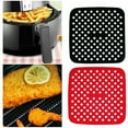 thumbnail image 3 of Square Air Fryer Silicone Liners,Reusable Food-Grade Silicone Mat, Non-stick Heat Resistant Air Fryer Accessories, 3 of 5