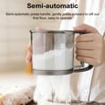 thumbnail image 3 of Flour Sifter One Hand Press Fine Mesh Flour Sieve Kitchen Baking Tool for Cake Sugar Cocoa Powder Spices, 3 of 7