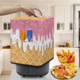 thumbnail image 3 of ZUXONGSY Waffle Cream Air Fryer Cover Dust Cover Universal Coffee Maker Hood with Front Pocket Large Kirchen Applicance Protective Dust Cover Easy to Clean for Home Decoration, 3 of 7