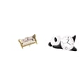 thumbnail image 1 of Sofá De Madera En Miniatura Para Casa De Muñecas, Ideal Para Crear Una Escena De La Vida Cotidiana. Incluye Reloj De Pared Con Forma De Panda. Decoración Moderna Y Adorable Para El Hogar,, 1 of 8