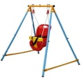 thumbnail image 3 of Baby Toddler Indoor/Outdoor Metal Swing Set (Blue, Red, Yellow), 3 of 7