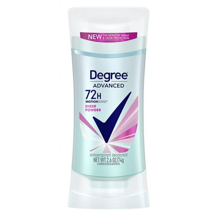 Degree Deodorant 2.6oz Womens Motion Sense Sheer Powder (Pack of 2)