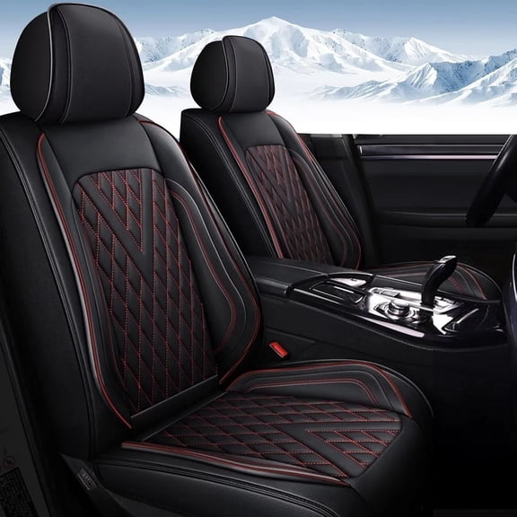 For 2013 - 2026 Toyota Tacoma 5 Seats Front Rear Leather Seat Covers Set Black