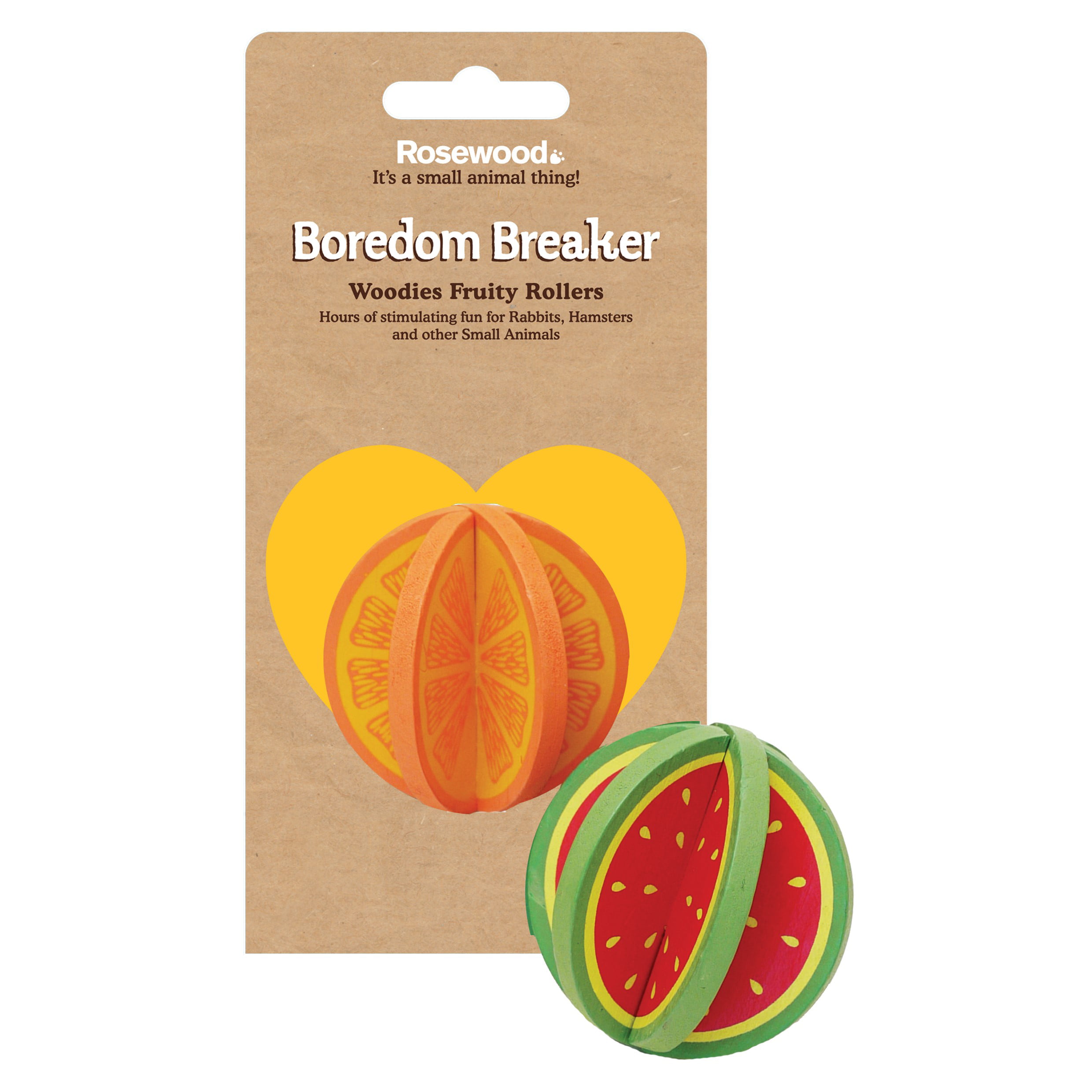 Rosewood Boredom Breaker Loofa Toss and Treat Roller for Small Animals