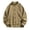 #424-Khaki, variant on Donemore Men's Solid Waffle Knit Cardigan Jacket with Pockets Stand Collar Button Down Long Sleeve Hoodless Casual Outwear