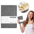 thumbnail image 2 of Lined Journal Notebook, 200 Numbered Pages, A5 Notebook, Medium Size (5.7'' x 8.26''), for Men & Women, Journaling, Writing, Work & Office, Softcover Notebook, 100 GSM Thick Paper, 1 Pack, 2 of 9