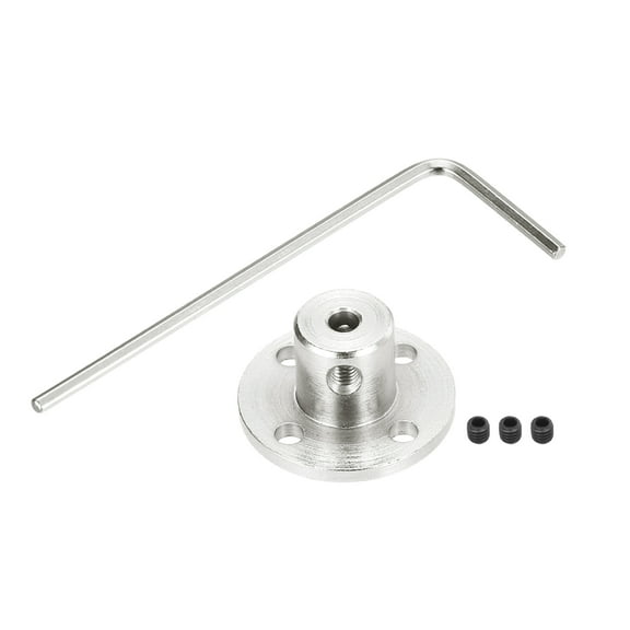 Uxcell 1 Pcs 3mm Flange Coupling Connector Rigid Guide Model Coupler with Mini Hex Wrench and Fastening Screw