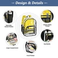 thumbnail image 3 of Iauyy Clear Backpack Heavy Duty PVC Transparent Backpack for College Workplace, Bright Yellow, 3 of 8