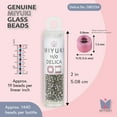thumbnail image 3 of Miyuki Delica Seed Beads – Size 11/0 (1.6 mm), DB0254, Galvanized Tarnished Silver, 7.2 g, Approx. 1440 Beads, 3 of 7