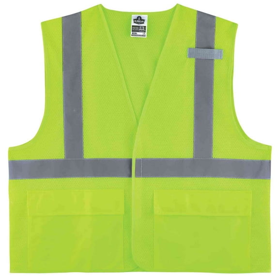 Ergodyne Glowear 8220HL Type R Class 2 Standard Mesh Vest, Lime, L/XL